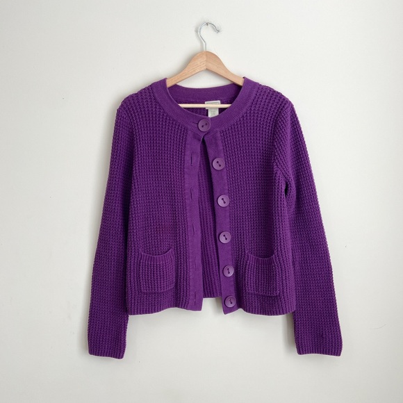 L.L. Bean Sweaters - L.L. Bean Purple Women's Cardigan Sweater